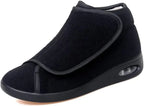 Chaussures orthopédiques montantes femme d'hiver, à scratch, noir