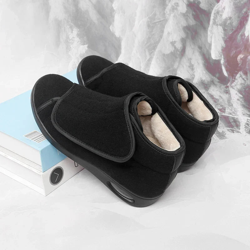 Chaussures orthopédiques montantes femme d'hiver, à scratch