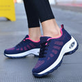 Chaussures orthopédiques femme à lacets, plateforme 5 cm, bleu