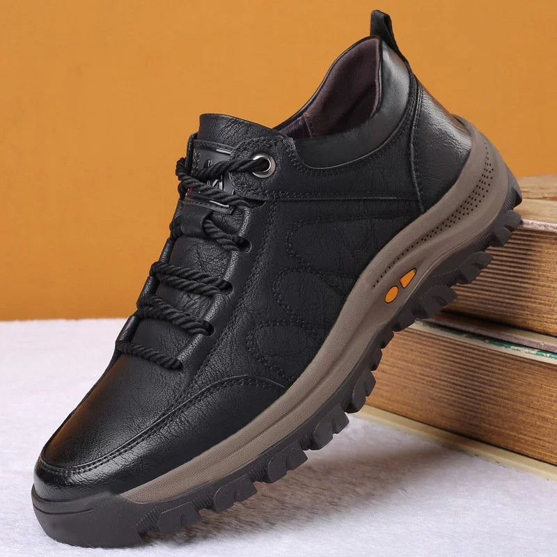 Chaussures orthopédiques homme, semelle antidérapante, noir ou marron