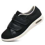 Chaussures orthopédiques mixtes à scratch, trois paires de semelles, noir
