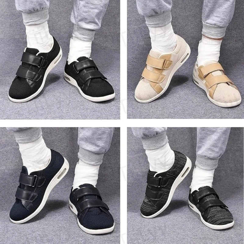 Chaussures orthopédiques mixtes à scratch, trois paires de semelles