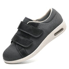 Chaussures orthopédiques mixtes à scratch, trois paires de semelles, gris