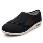 Chaussures orthopédiques unisexe à scratch, deux paires de semelles, noir
