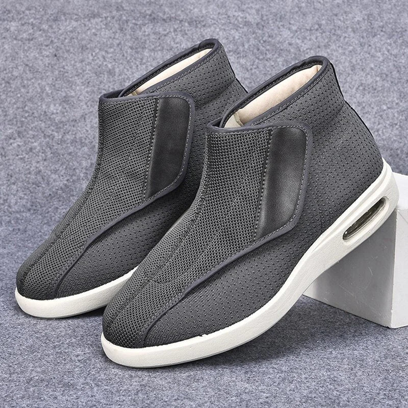 Chaussures orthopédiques larges mixtes à scratch, semelles amovibles