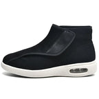 Chaussures orthopédiques larges mixtes à scratch, semelles amovibles, noir