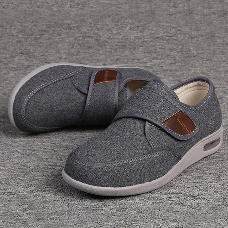 Chaussures orthopédiques mixtes à scratch, semelles amovibles
