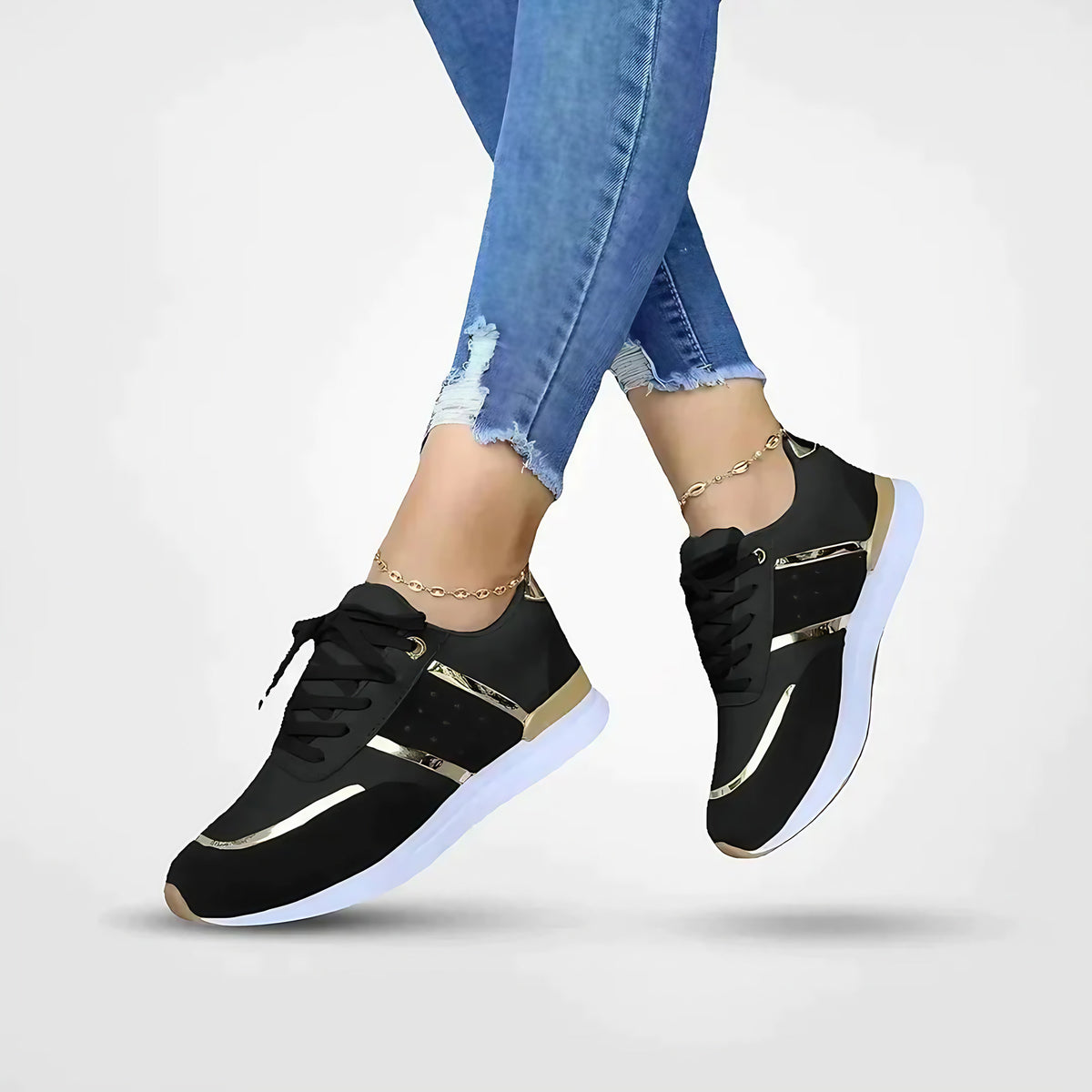 Chaussures orthopédiques femme légères, membrane imperméable, noir