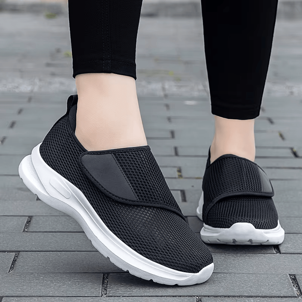Chaussures orthopédiques femme pour pieds larges, quatre coloris