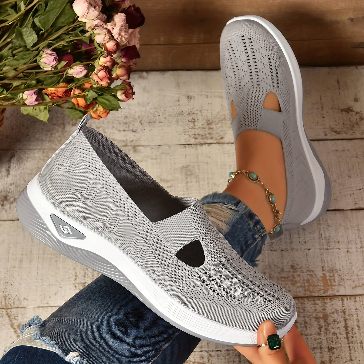 Chaussures orthopédiques femme, semelle souple antidérapante