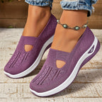 Chaussures orthopédiques femme, semelle souple antidérapante, violet