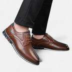 Chaussures orthopédiques homme à lacets, talon bas
