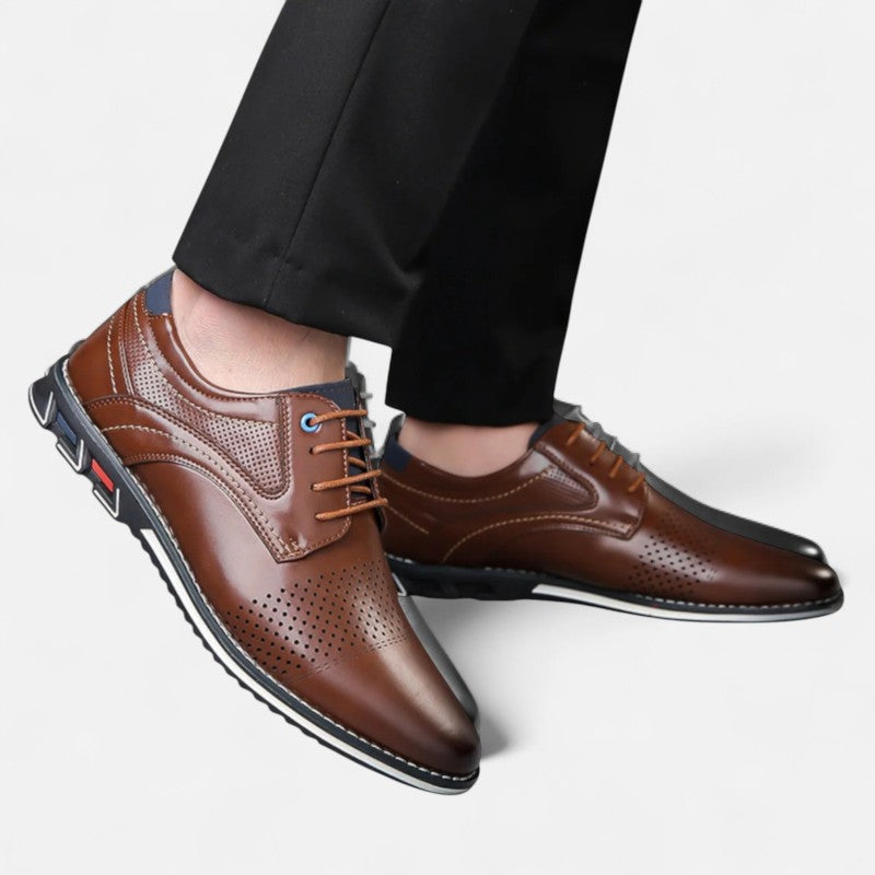 Chaussures orthopédiques homme à lacets, talon bas