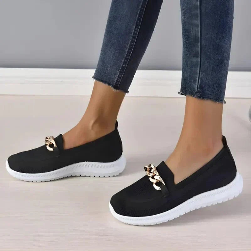 Chaussures orthopédiques femme à zip latéral, semelle antidérapante