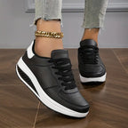 Chaussures orthopédiques femme, maintien de la voûte plantaire, noir