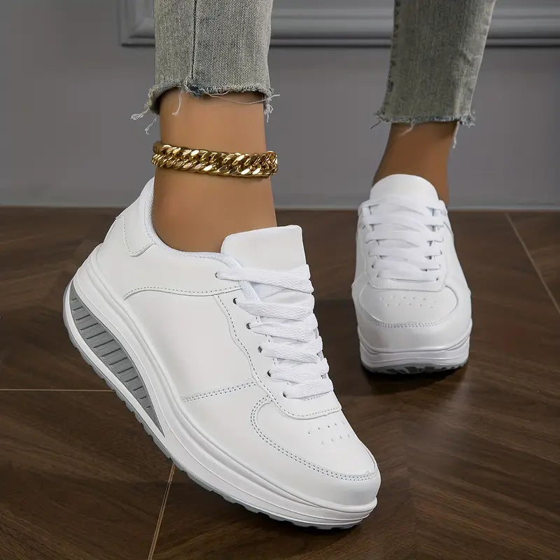 Chaussures orthopédiques femme, maintien de la voûte plantaire, blanc