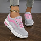 Chaussures orthopédiques femme, maintien de la voûte plantaire, gris et rose