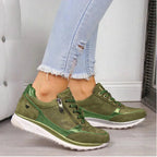 Chaussures orthopédiques femme, semelle antidérapante, pieds larges, vert