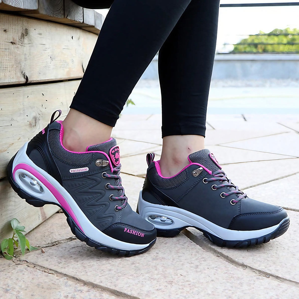 Chaussures orthopédiques femme grises, semelle intérieure anatomique, gris