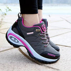 Chaussures orthopédiques femme grises, semelle intérieure anatomique
