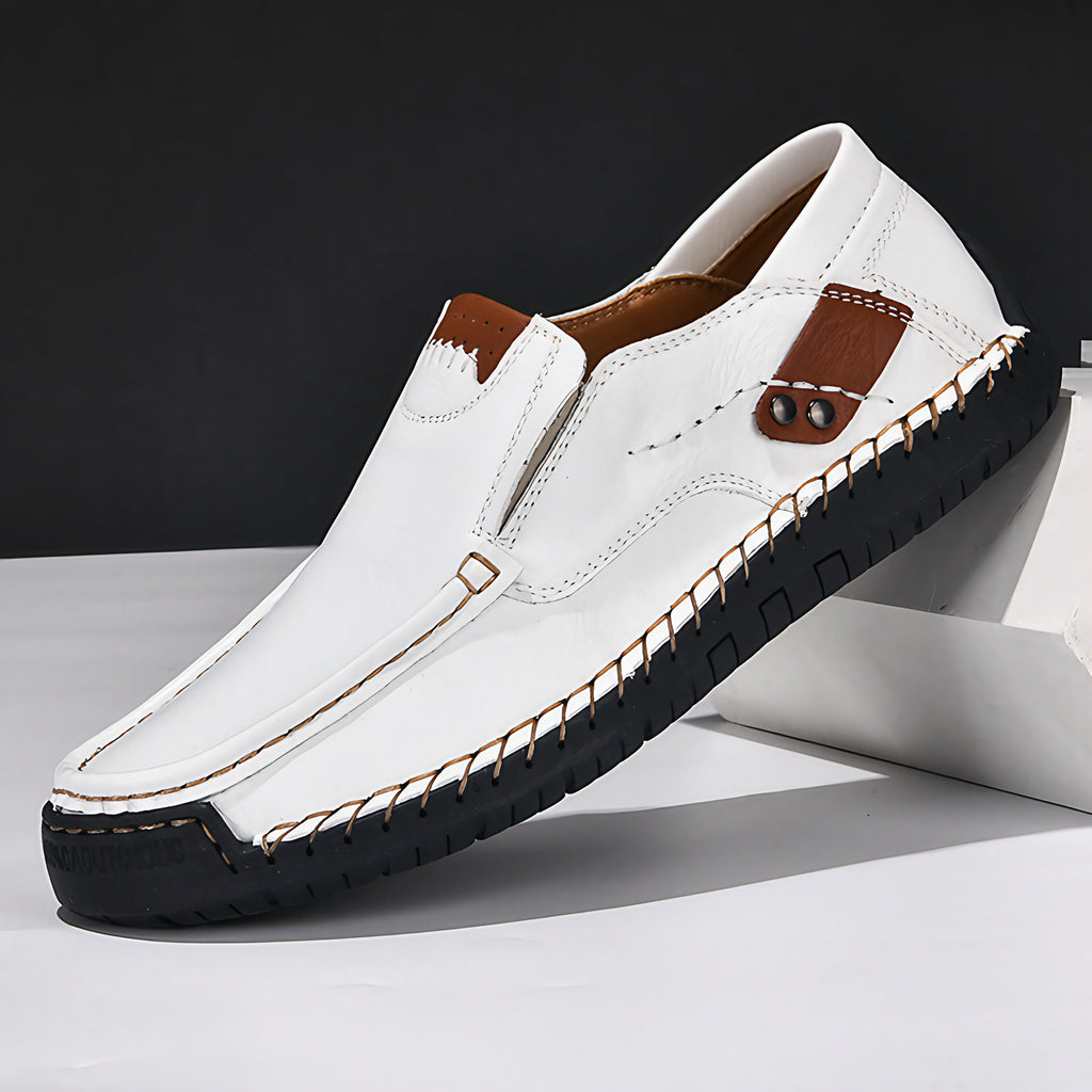 Chaussures orthopédiques homme à enfiler, huit coloris, 38 au 46, blanc