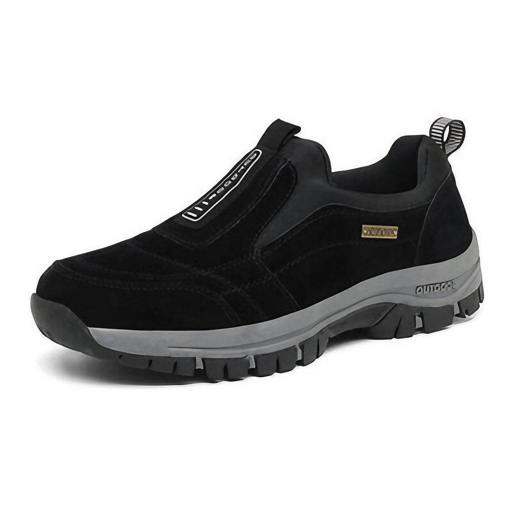 Chaussures orthopédiques homme en maille, avant-pied large, noir