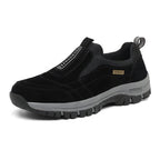 Chaussures orthopédiques homme en maille, avant-pied large, noir
