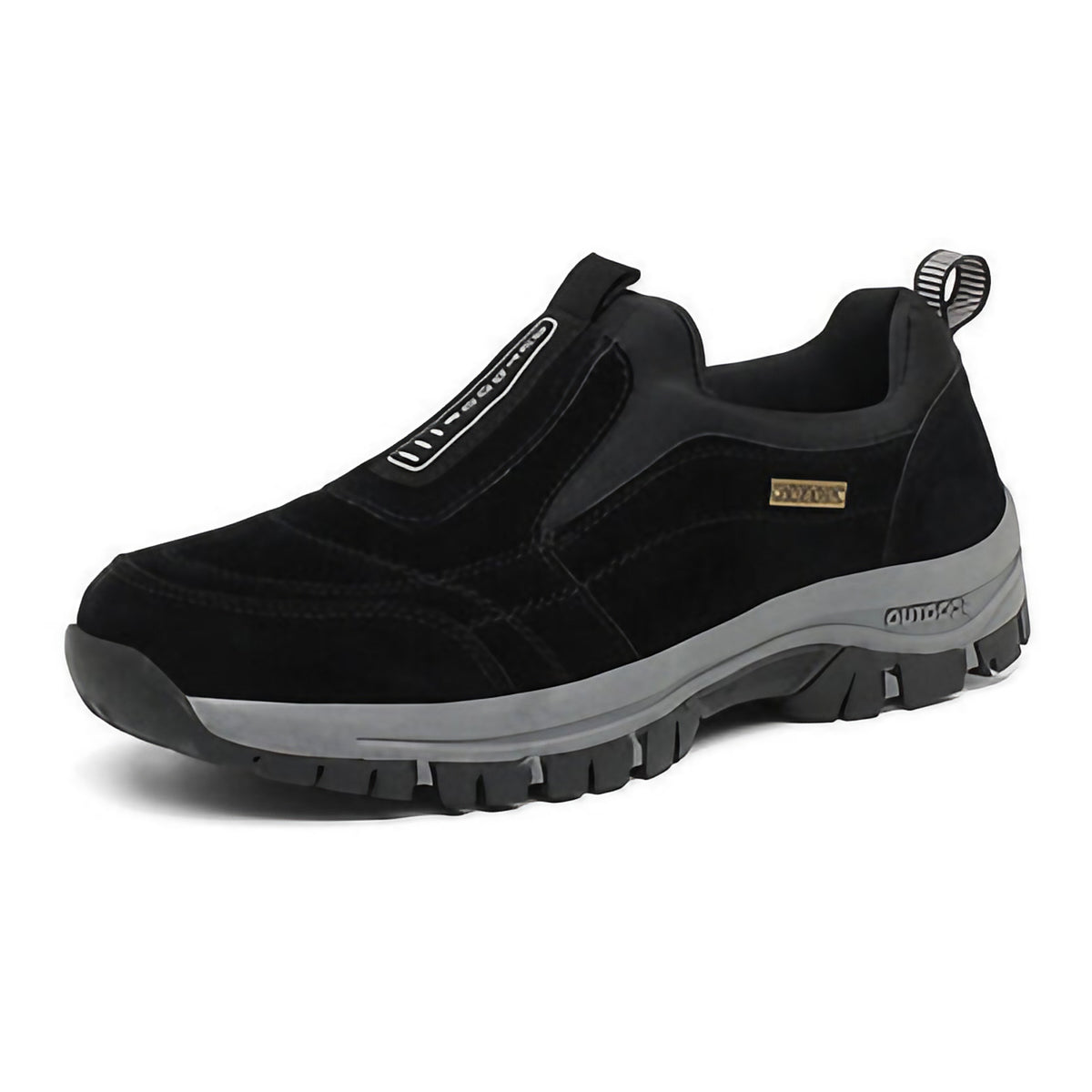 Chaussures orthopédiques homme en maille, avant-pied large, noir