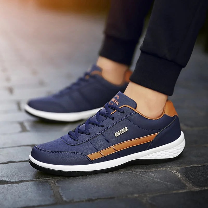 Chaussures orthopédiques homme imperméables, semelle antidérapante, bleu