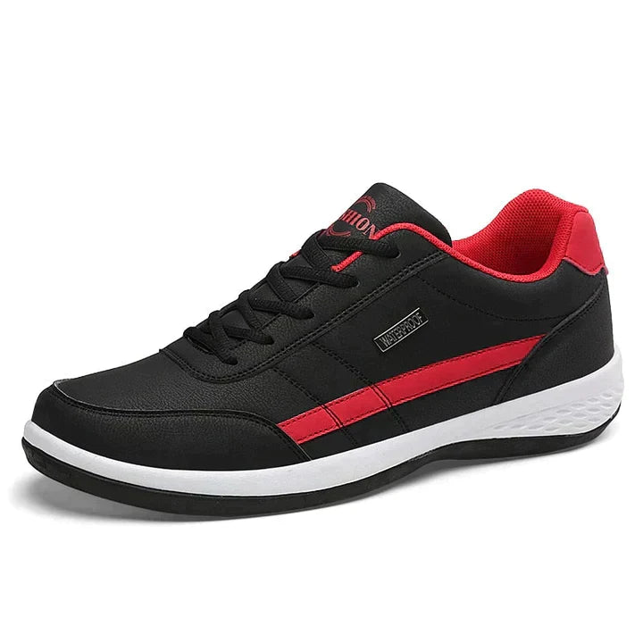 Baskets orthopédiques homme sans lacets, semelle antidérapante, rouge