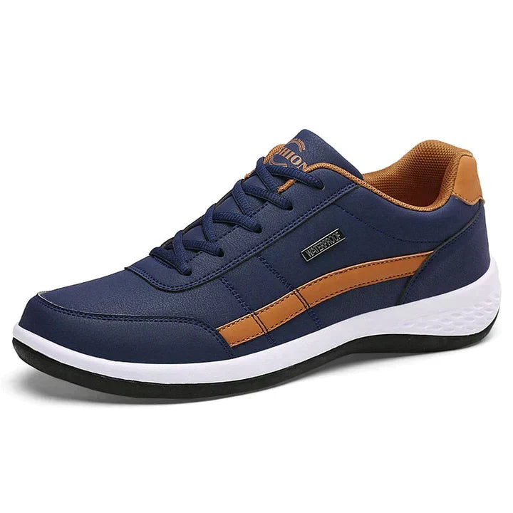 Baskets orthopédiques homme sans lacets, semelle antidérapante, bleu