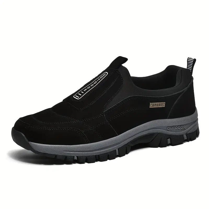 Chaussures orthopédiques homme, semelle épaisse, trois coloris, noir