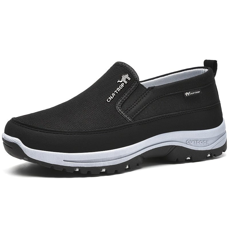 Chaussures orthopédiques homme imperméables, style sport, noir