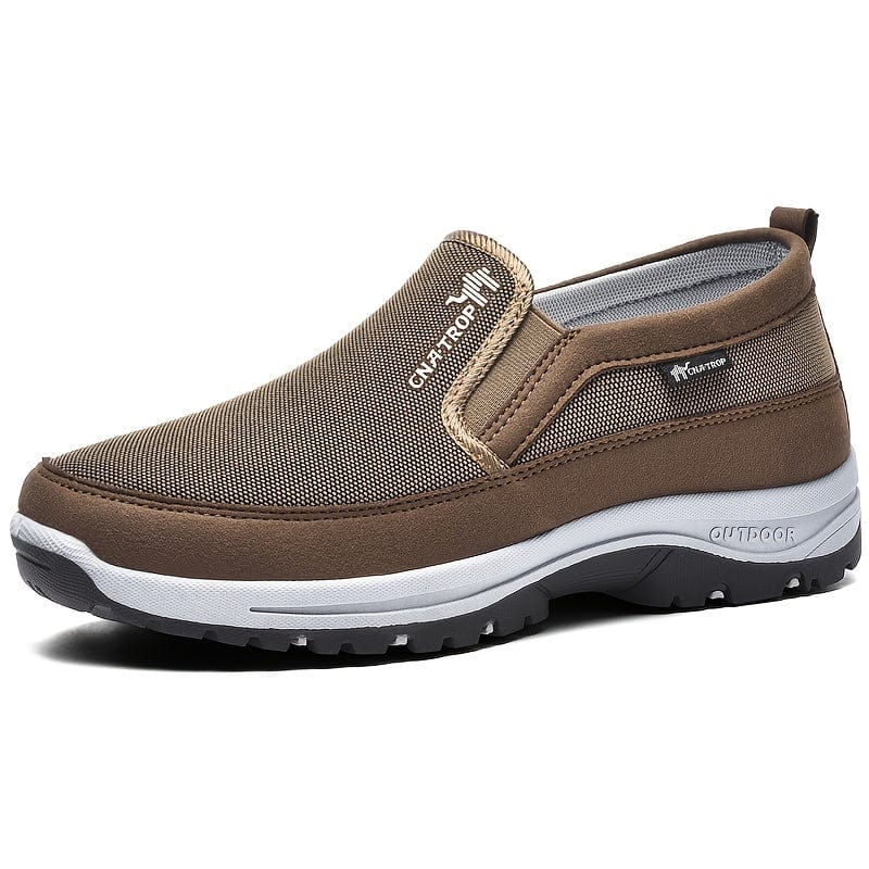 Chaussures orthopédiques homme imperméables, style sport, café
