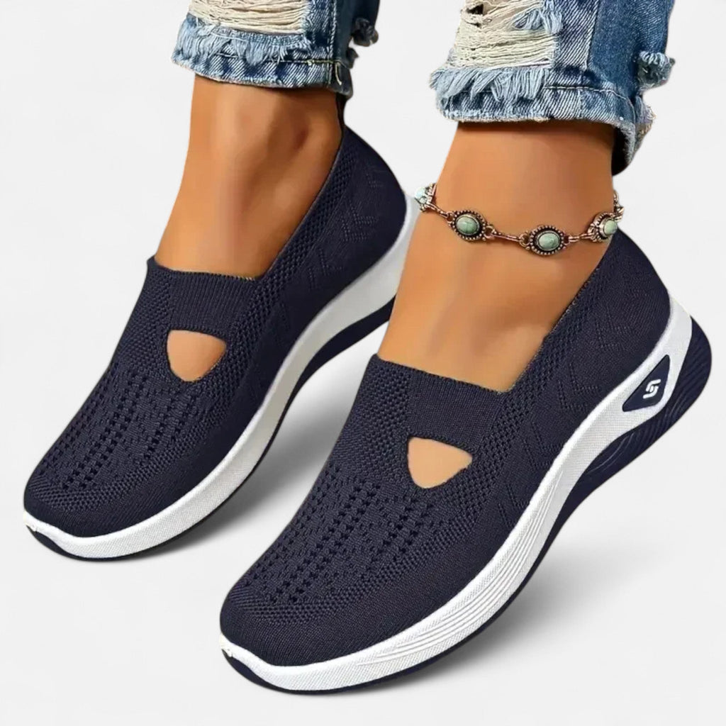 Chaussures orthopédiques femme légères, sans lacets, du 35 au 43, bleu