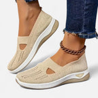 Chaussures orthopédiques femme légères, sans lacets, du 35 au 43, beige