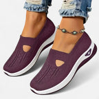 Chaussures orthopédiques femme légères, sans lacets, du 35 au 43, violet foncé