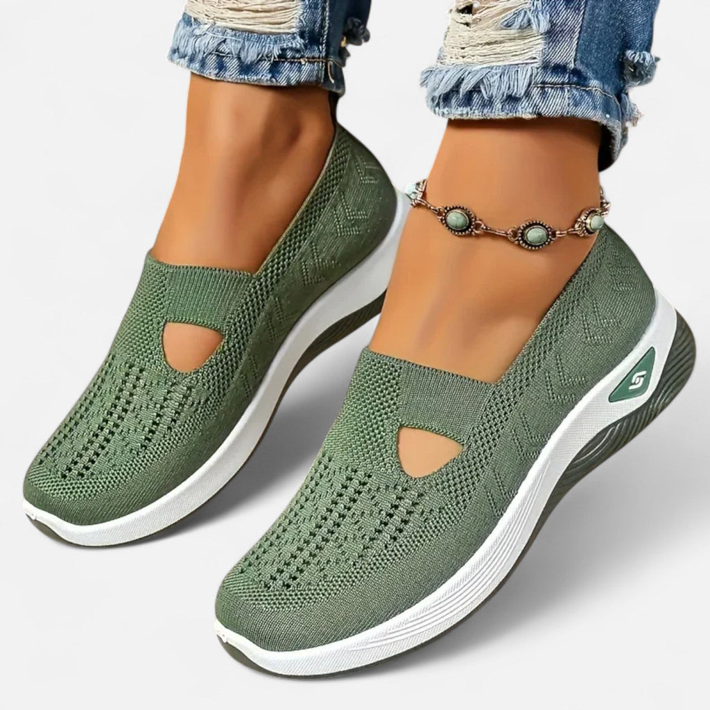Chaussures orthopédiques femme légères, sans lacets, du 35 au 43, vert