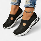Chaussures orthopédiques femme légères, sans lacets, du 35 au 43, noir