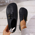 Chaussures orthopédiques femme à enfiler, fermeture élastique, noir