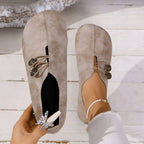 Chaussures orthopédiques femme à enfiler, fermeture élastique, beige