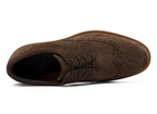 Chaussures oxford homme perforées à lacets cirés