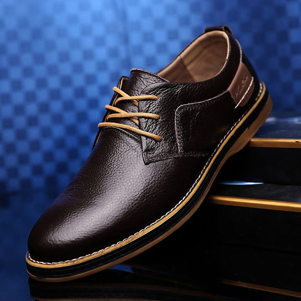 Chaussures de ville homme type oxford, du 38 au 48, marron