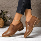 Chaussures oxford femme à talon bloc, à enfiler, du 35 au 43