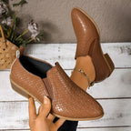 Chaussures oxford femme à talon bloc, à enfiler, du 35 au 43