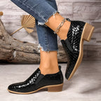 Chaussures oxford femme à talon bloc, à enfiler, du 35 au 43