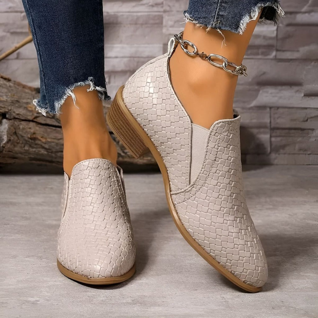 Chaussures oxford femme à talon bloc, à enfiler, du 35 au 43
