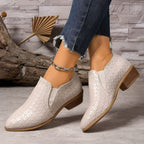 Chaussures oxford femme à talon bloc, à enfiler, du 35 au 43