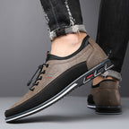 Chaussures Oxford homme à bout rond, semelle plate, cinq coloris