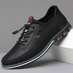Chaussures Oxford homme à bout rond, semelle plate, cinq coloris, noir